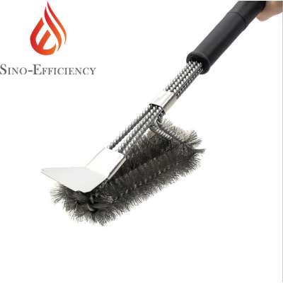 Barbecue Grill Brush Amazon Double Helix Bristle With Spring BBQ Grill Cleaning Brush Long Handle BBQ Grill Brush With Scraper